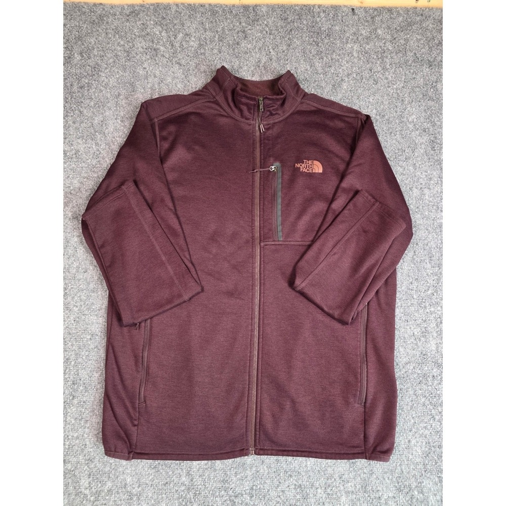 The North Face Jacket Mens‎ Large Full Zip Fleece Jacket Burgundy Heather